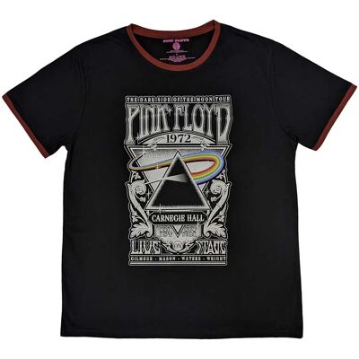 Pink Floyd - Stor svart rundhals T-shirt med Carnegie Hall-affisch Pink Floyd - Stor svart rundhals T-shirt med Carnegie Hall-affisch