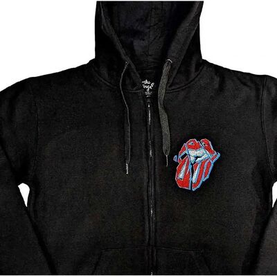 The Rolling Stones Svart Hoodie med Dragkedja The Rolling Stones Svart Hoodie med Dragkedja