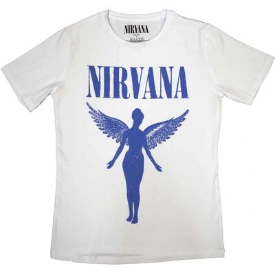 Nirvana Angelic Blue Mono Skinny Fit T-Shirt - T-Shirt Nirvana Angelic Blue Mono Skinny Fit T-Shirt - T-Shirt