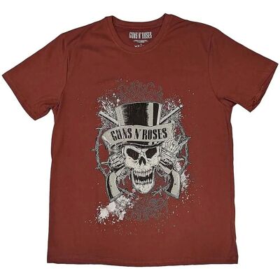 Guns N' Roses Bleknet Skalle Röd T-Shirt - T-Shirt Guns N' Roses Bleknet Skalle Röd T-Shirt - T-Shirt