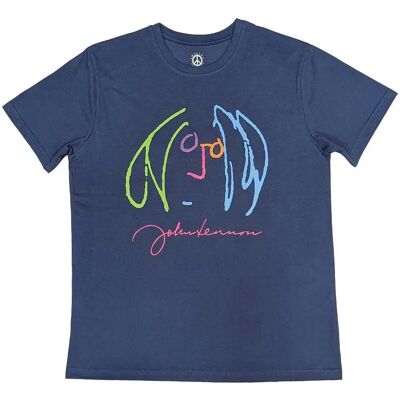 John Lennon XXL Blå Självporträtt T-shirt John Lennon XXL Blå Självporträtt T-shirt