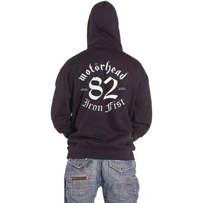 HeyRusty Motorhead Hoodie - Iron Fist '82 - Unisex Svart Stor HeyRusty Motorhead Hoodie - Iron Fist '82 - Unisex Svart Stor