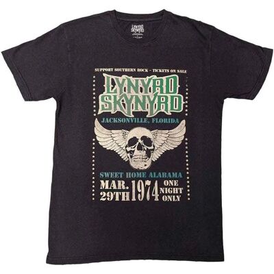Lynyrd Skynyrd Vingad Skalle T-Shirt - Unisex Vintage Svart Lynyrd Skynyrd Vingad Skalle T-Shirt - Unisex Vintage Svart