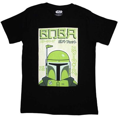 Star Wars Boba Japanskt Logotyp Svart XXL T-shirt Star Wars Boba Japanskt Logotyp Svart XXL T-shirt