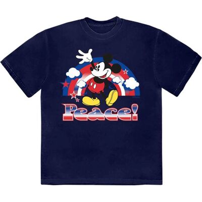 Mickey Mouse Navy Peace Rainbow Logo T-Shirt Mickey Mouse Navy Peace Rainbow Logo T-Shirt