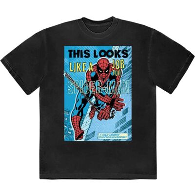 Marvel L Svart Looks Like A Job For Spiderman T-shirt Marvel L Svart Looks Like A Job For Spiderman T-shirt