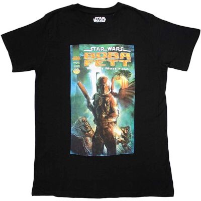 Star Wars Boba Fett Serietidningsomslag T-shirt - T-shirt Star Wars Boba Fett Serietidningsomslag T-shirt - T-shirt