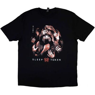 Sleep Token Modell Grabbing Hands Svart T-Shirt - T-Shirt Sleep Token Modell Grabbing Hands Svart T-Shirt - T-Shirt