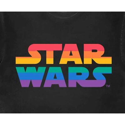 Star Wars Svart Regnbågslogo T-Shirt Star Wars Svart Regnbågslogo T-Shirt