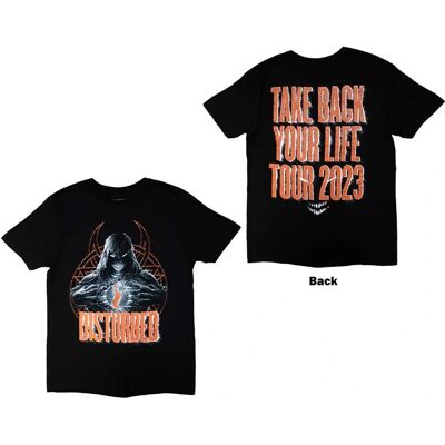 Disturbed Take Back Svart T-shirt - Unisex Europeisk Turné Disturbed Take Back Svart T-shirt - Unisex Europeisk Turné