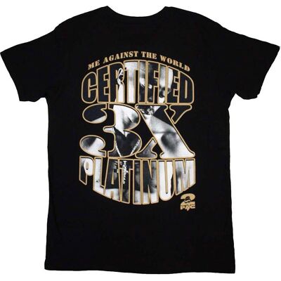 Tupac - Platinum Logo T-Shirt - Black - T-Shirt Tupac - Platinum Logo T-Shirt - Black - T-Shirt