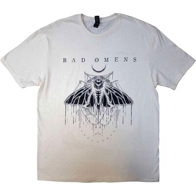 Bad Omens X-Large Natural Logo Moth T-Shirt - T-Shirt Bad Omens X-Large Natural Logo Moth T-Shirt - T-Shirt