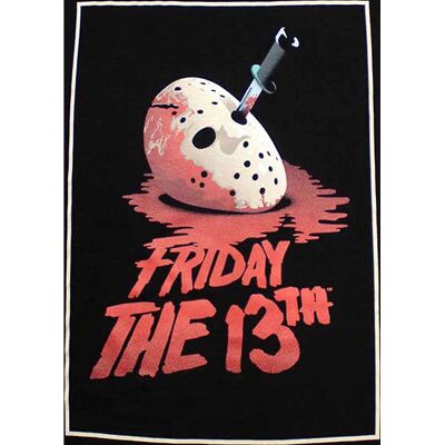 Fredagen den 13:e X-Large Svart Unisex T-Shirt - T-Shirt Fredagen den 13:e X-Large Svart Unisex T-Shirt - T-Shirt