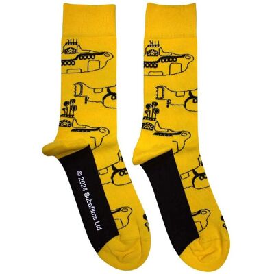 The Beatles Yellow Submarine Sub Outline Repeat Ankle Socks - Socks The Beatles Yellow Submarine Sub Outline Repeat Ankle Socks - Socks