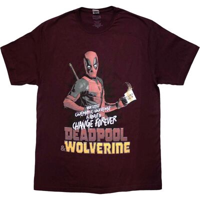 Marvel Deadpool Wolverine Change Universe Red XXL T-Shirt Marvel Deadpool Wolverine Change Universe Red XXL T-Shirt