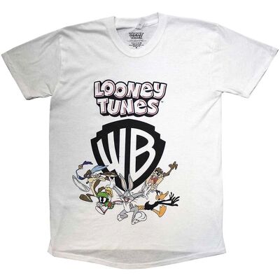 Warner Bros Vit M T-shirt - Officiellt Licensierad Unisex Warner Bros Vit M T-shirt - Officiellt Licensierad Unisex