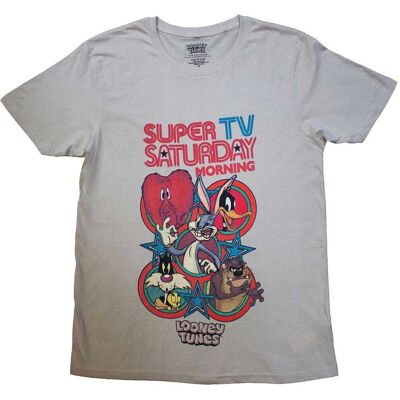 Looney Tunes XL White Super Saturday TV T-Shirt Looney Tunes XL White Super Saturday TV T-Shirt