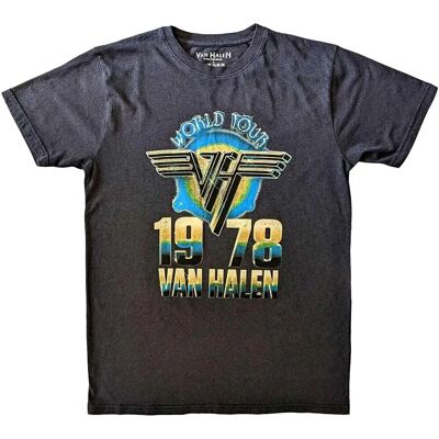 Van Halen World Tour 78 T-Shirt - T-Shirt Van Halen World Tour 78 T-Shirt - T-Shirt