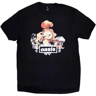 Oasis Svart Atomic Collage Band Logo T-shirt Oasis Svart Atomic Collage Band Logo T-shirt