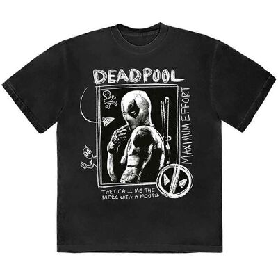 Marvel Deadpool Merc With A Mouth Max Effort Svart XL T-Shirt Marvel Deadpool Merc With A Mouth Max Effort Svart XL T-Shirt
