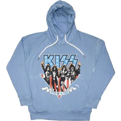 KISS Blue XL Americana Hoodie KISS Blue XL Americana Hoodie