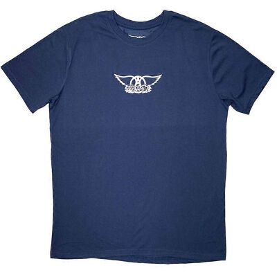 Aerosmith Mini Wings Logo Navy T-Shirt - T-Shirt Aerosmith Mini Wings Logo Navy T-Shirt - T-Shirt
