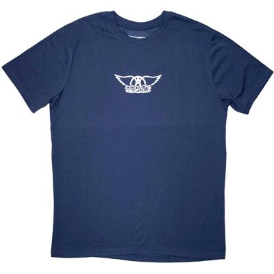 Aerosmith Unisex T-shirt Mini Wings Logo Marinblå Aerosmith Unisex T-shirt Mini Wings Logo Marinblå