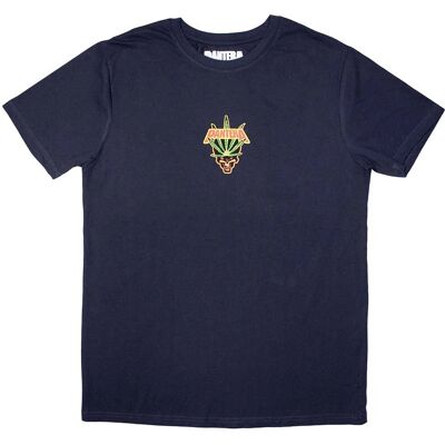Pantera XXL Marinblå Mini Leaf Skull T-shirt Pantera XXL Marinblå Mini Leaf Skull T-shirt