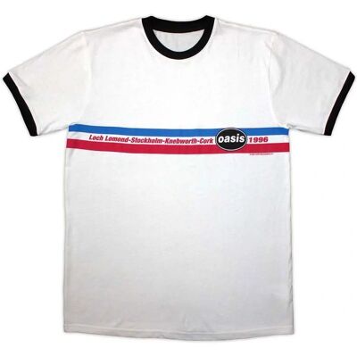 Oasis Modell 1996 Tour Horizontal Stripes Ringer T-Shirt - T-Shirt Oasis Modell 1996 Tour Horizontal Stripes Ringer T-Shirt - T-Shirt
