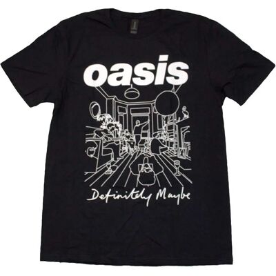 Oasis Svart Unisex T-shirt - Maybe Line Drawing Oasis Svart Unisex T-shirt - Maybe Line Drawing