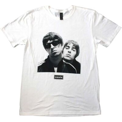 Oasis Vit XL T-shirt - Unisex, Framsida tryck, Högkvalitativ bomull Oasis Vit XL T-shirt - Unisex, Framsida tryck, Högkvalitativ bomull