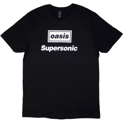 Oasis Supersonic Title Svart T-shirt - Unisex Casual Oasis Supersonic Title Svart T-shirt - Unisex Casual