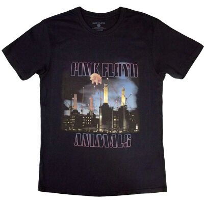 Pink Floyd Animals Contsruction Svart T-Shirt - T-Shirt Pink Floyd Animals Contsruction Svart T-Shirt - T-Shirt