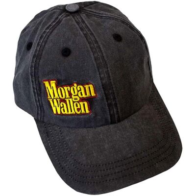 Morgan Wallen Svart staplad sidologo baseballkeps - Unisex tillbehör Morgan Wallen Svart staplad sidologo baseballkeps - Unisex tillbehör