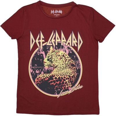 Dam-T-shirt Def Leppard Love Bites Röd XXL Dam-T-shirt Def Leppard Love Bites Röd XXL