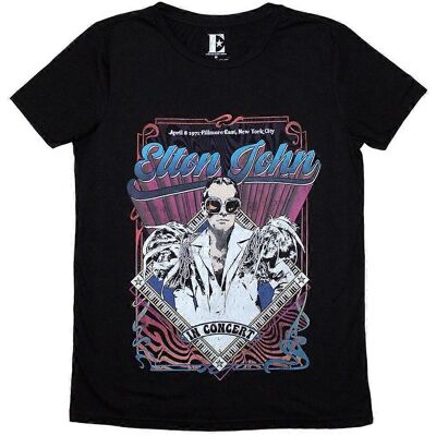 Elton John M Black T-Shirt - Psych Vintage Elton John M Black T-Shirt - Psych Vintage
