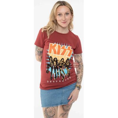 KISS Destroyer 3D Logo Dam T-Shirt - T-Shirt KISS Destroyer 3D Logo Dam T-Shirt - T-Shirt