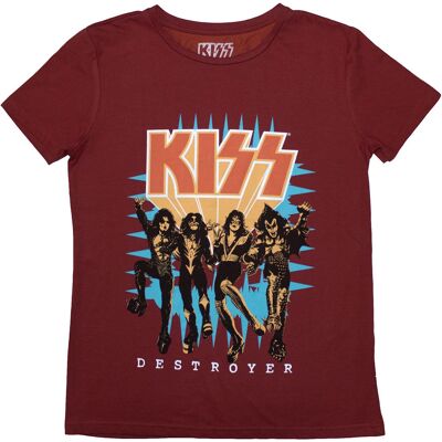 KISS Destroyer 3D Logo Dam T-Shirt - T-Shirt KISS Destroyer 3D Logo Dam T-Shirt - T-Shirt