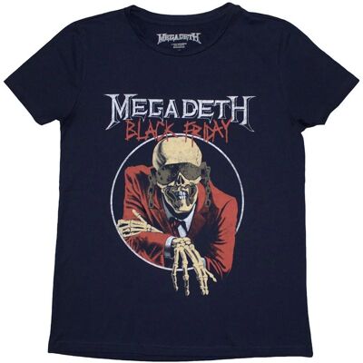 Megadeth Blood Bath Dam-T-shirt Navy - T-Shirt Megadeth Blood Bath Dam-T-shirt Navy - T-Shirt