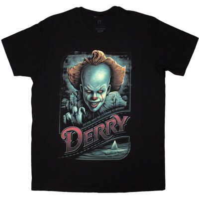 IT Pennywise Derry Unisex Svart T-shirt - T-shirt IT Pennywise Derry Unisex Svart T-shirt - T-shirt