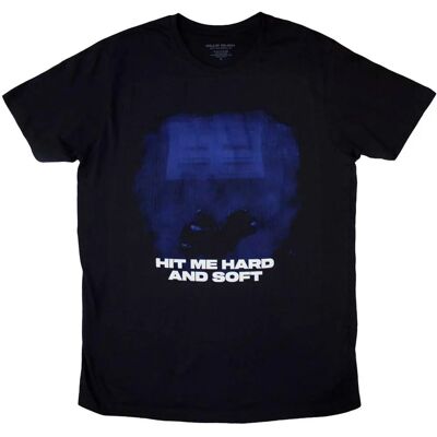 Billie Eilish Black T-Shirt - Hit Me Hard And Soft Blue Lines - T-Shirt Billie Eilish Black T-Shirt - Hit Me Hard And Soft Blue Lines - T-Shirt