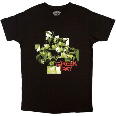 Green Day Modell M Svart Foto Montage T-shirt - T-shirt Green Day Modell M Svart Foto Montage T-shirt - T-shirt