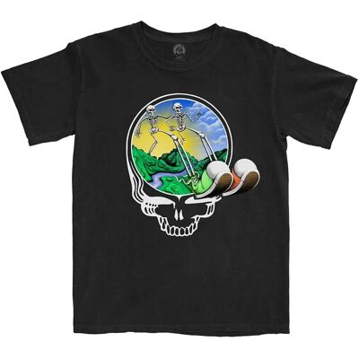 Grateful Dead L Svart Skeles Stepping T-Shirt Grateful Dead L Svart Skeles Stepping T-Shirt