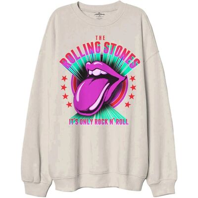 The Rolling Stones Its Only Rock N Roll Oversized Sweatshirt Sand L The Rolling Stones Its Only Rock N Roll Oversized Sweatshirt Sand L