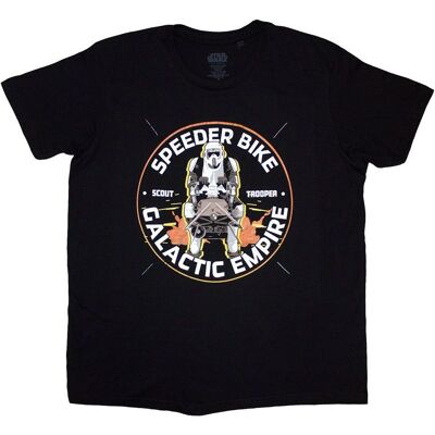 Star Wars Speeder Bike Galaktiska Imperiet Svart T-Shirt Star Wars Speeder Bike Galaktiska Imperiet Svart T-Shirt