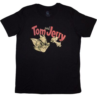 Tom & Jerry Retro Logga T-Shirt - T-Shirt Tom & Jerry Retro Logga T-Shirt - T-Shirt