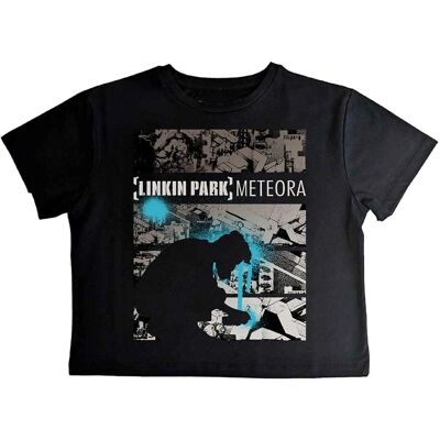 Linkin Park Meteora Crop Top - Noir - Small - Publicité Linkin Park Meteora Crop Top - Noir - Small - Publicité