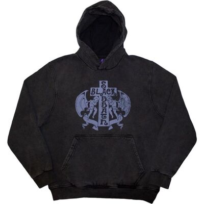 Unisex huvtröja Black Sabbath - Änglar - Stone Wash - Mörkgrå Unisex huvtröja Black Sabbath - Änglar - Stone Wash - Mörkgrå