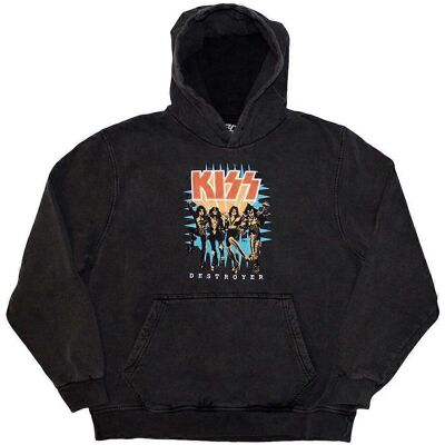 KISS Destroyer 3D Band Logo Pullover Hoodie - Hoodies KISS Destroyer 3D Band Logo Pullover Hoodie - Hoodies