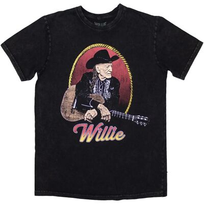Willie Nelson Lasso Portrait Svart XL - T-Shirt Willie Nelson Lasso Portrait Svart XL - T-Shirt